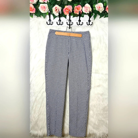 Up! Patterned Skinny Fit Stretch Slacks - Picture 1 of 6